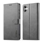 For Samsung Galaxy A07 4G LC.IMEEKE Calf Texture Leather Phone Case(Grey) - 1