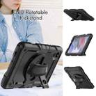 For Samsung Galaxy Tab A7 Lite T220 Silicone Hybrid PC Tablet Case with Shoulder Strap(Black) - 3