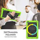 For Samsung Galaxy Tab A7 Lite T220 Silicone Hybrid PC Tablet Case with Shoulder Strap(Black + Yellow Green) - 2