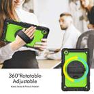 For Samsung Galaxy Tab A7 Lite T220 Silicone Hybrid PC Tablet Case with Shoulder Strap(Yellow Green + Black) - 2