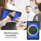 For Samsung Galaxy Tab A7 Lite T220 Silicone Hybrid PC Tablet Case with Shoulder Strap(Dark Blue + Black) - 2