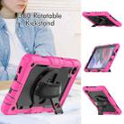 For Samsung Galaxy Tab A7 Lite T220 Silicone Hybrid PC Tablet Case with Shoulder Strap(Black + Rose Red) - 3