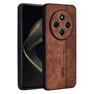 For Redmi 14C 4G / 14R AZNS 3D Embossed Skin Feel Phone Case(Brown) - 1