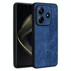 For Redmi Note 14 5G AZNS 3D Embossed Skin Feel Phone Case(Sapphire Blue) - 1