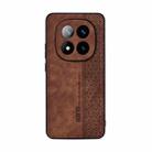 For Redmi Note 14 Pro 4G Global AZNS 3D Embossed Skin Feel Phone Case(Brown) - 2