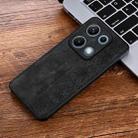 For Redmi Note 14S 4G AZNS 3D Embossed Skin Feel Phone Case(Black) - 2