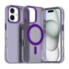 For iPhone 16 Plus Candy Magsafe PC Hybrid TPU Phone Case(Purple) - 1