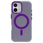 For iPhone 16 Candy Magsafe PC Hybrid TPU Phone Case(Purple) - 2