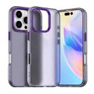 For iPhone 16 Pro Candy PC Hybrid TPU Shockproof Phone Case(Purple) - 1