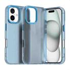 For iPhone 16 Candy PC Hybrid TPU Shockproof Phone Case(Blue) - 1