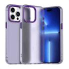 For iPhone 15 Pro Max Candy PC Hybrid TPU Shockproof Phone Case(Purple) - 1