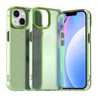 For iPhone 15 Candy PC Hybrid TPU Shockproof Phone Case(Green) - 1