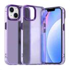 For iPhone 15 Candy PC Hybrid TPU Shockproof Phone Case(Purple) - 1