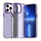 For iPhone 14 Pro Max Candy PC Hybrid TPU Shockproof Phone Case(Purple) - 1