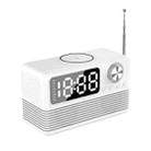 BT509 LED Bluetooth 5.3 Speaker Alarm Clock Music Display Radio(White) - 1