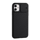 For iPhone 12 mini Sliding Camera Cover Design Twill Anti-Slip TPU Case(Black) - 2