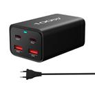 2A2C-100W GaN Pro 100W USB x 2, USB-C / Type-C x 2 Fast Charger, Plug Type:EU Plug(Black) - 1