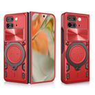 For Google Pixel 9 Pro Fold CD Texture Sliding Camshield Magnetic Holder Phone Case(Red) - 1