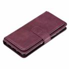 For Sony Xperia L4 Multifunctional Magnetic Copper Buckle Horizontal Flip Solid Color Leather Case with 10 Card Slots & Wallet & Holder & Photo Frame(Red Wine) - 10