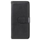 For Sony Xperia L4 Multifunctional Magnetic Copper Buckle Horizontal Flip Solid Color Leather Case with 10 Card Slots & Wallet & Holder & Photo Frame(Black) - 2