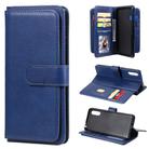 For Sony Xperia L4 Multifunctional Magnetic Copper Buckle Horizontal Flip Solid Color Leather Case with 10 Card Slots & Wallet & Holder & Photo Frame(Navy Blue) - 1
