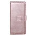 For Sony Xperia L4 Multifunctional Magnetic Copper Buckle Horizontal Flip Solid Color Leather Case with 10 Card Slots & Wallet & Holder & Photo Frame(Rose Gold) - 2