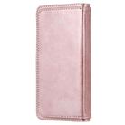 For Sony Xperia L4 Multifunctional Magnetic Copper Buckle Horizontal Flip Solid Color Leather Case with 10 Card Slots & Wallet & Holder & Photo Frame(Rose Gold) - 4