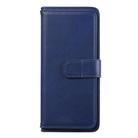 For Sony Xpeira 1 II Multifunctional Magnetic Copper Buckle Horizontal Flip Solid Color Leather Case with 10 Card Slots & Wallet & Holder & Photo Frame(Navy Blue) - 2