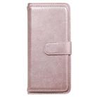 For Sony Xpeira 1 II Multifunctional Magnetic Copper Buckle Horizontal Flip Solid Color Leather Case with 10 Card Slots & Wallet & Holder & Photo Frame(Rose Gold) - 2