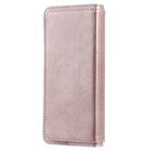 For Sony Xpeira 1 II Multifunctional Magnetic Copper Buckle Horizontal Flip Solid Color Leather Case with 10 Card Slots & Wallet & Holder & Photo Frame(Rose Gold) - 4