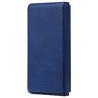 For Sony Xpeira 10 II Multifunctional Magnetic Copper Buckle Horizontal Flip Solid Color Leather Case with 10 Card Slots & Wallet & Holder & Photo Frame(Navy Blue) - 4