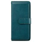 For Sony Xpeira 5 Multifunctional Magnetic Copper Buckle Horizontal Flip Solid Color Leather Case with 10 Card Slots & Wallet & Holder & Photo Frame(Dark Green) - 2