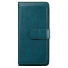 For Sony Xpeira 5 Multifunctional Magnetic Copper Buckle Horizontal Flip Solid Color Leather Case with 10 Card Slots & Wallet & Holder & Photo Frame(Dark Green) - 2