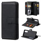 For Sony Xpeira 5 Multifunctional Magnetic Copper Buckle Horizontal Flip Solid Color Leather Case with 10 Card Slots & Wallet & Holder & Photo Frame(Black) - 1