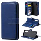 For Sony Xpeira 5 Multifunctional Magnetic Copper Buckle Horizontal Flip Solid Color Leather Case with 10 Card Slots & Wallet & Holder & Photo Frame(Navy Blue) - 1