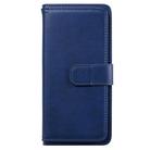 For Sony Xpeira 5 Multifunctional Magnetic Copper Buckle Horizontal Flip Solid Color Leather Case with 10 Card Slots & Wallet & Holder & Photo Frame(Navy Blue) - 2