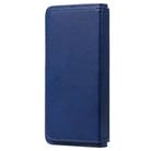 For Sony Xpeira 5 Multifunctional Magnetic Copper Buckle Horizontal Flip Solid Color Leather Case with 10 Card Slots & Wallet & Holder & Photo Frame(Navy Blue) - 4