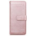 For Sony Xpeira 5 Multifunctional Magnetic Copper Buckle Horizontal Flip Solid Color Leather Case with 10 Card Slots & Wallet & Holder & Photo Frame(Rose Gold) - 2