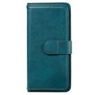 For Sony Xpeira 8 Multifunctional Magnetic Copper Buckle Horizontal Flip Solid Color Leather Case with 10 Card Slots & Wallet & Holder & Photo Frame(Dark Green) - 2