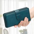 For Sony Xpeira 8 Multifunctional Magnetic Copper Buckle Horizontal Flip Solid Color Leather Case with 10 Card Slots & Wallet & Holder & Photo Frame(Dark Green) - 3