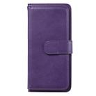 For Sony Xpeira 8 Multifunctional Magnetic Copper Buckle Horizontal Flip Solid Color Leather Case with 10 Card Slots & Wallet & Holder & Photo Frame(Purple) - 2