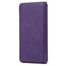 For Sony Xpeira 8 Multifunctional Magnetic Copper Buckle Horizontal Flip Solid Color Leather Case with 10 Card Slots & Wallet & Holder & Photo Frame(Purple) - 4