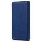 For Sony Xpeira 8 Multifunctional Magnetic Copper Buckle Horizontal Flip Solid Color Leather Case with 10 Card Slots & Wallet & Holder & Photo Frame(Navy Blue) - 4