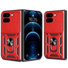 For Google Pixel 9 Pro Fold Sliding Camera Cover Design TPU+PC Phone Case(Red) - 1