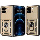 For Google Pixel 9 Pro Fold Sliding Camera Cover Design TPU+PC Phone Case(Gold) - 1