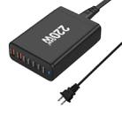 5C2A-220W GaN 220W USB x 2, USB-C / Type-C x 5 Fast Charger, Plug Type:US Plug(Black) - 1