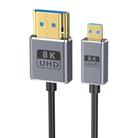 60cm Coaxial Micro HDMI to HDMI 8K UHD 48Gbps Video Connection Cable, Style:Straight Head - 1