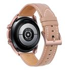 For Samsung Galaxy Watch3 45mm Leather Silver Buckle Watch Band(Pink) - 1