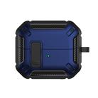 For Samsung Galaxy Buds 3 / 3 Pro Dual-color Earphone Protective Case with Switch & Hook(Black Blue) - 2