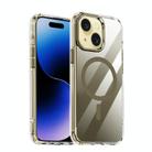 For iPhone 15 Airbag PC Hybrid TPU Magsafe Phone Case(Clear Gold) - 1